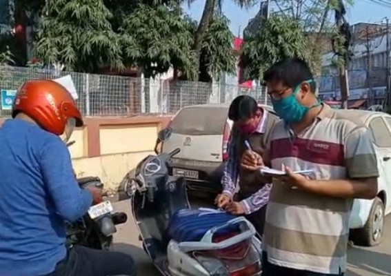 Mask Enforcement Drive conducted in Agartala Mask Enforcement Drive conducted in Agartala